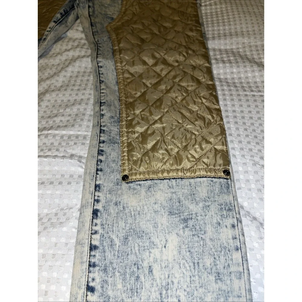 Buckle Preme Skinny Stretch Jean Destructed denim‎ cool quilted Front 36w 33L